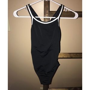 Black & White One Piece Dolfin Swimsuit NWT.